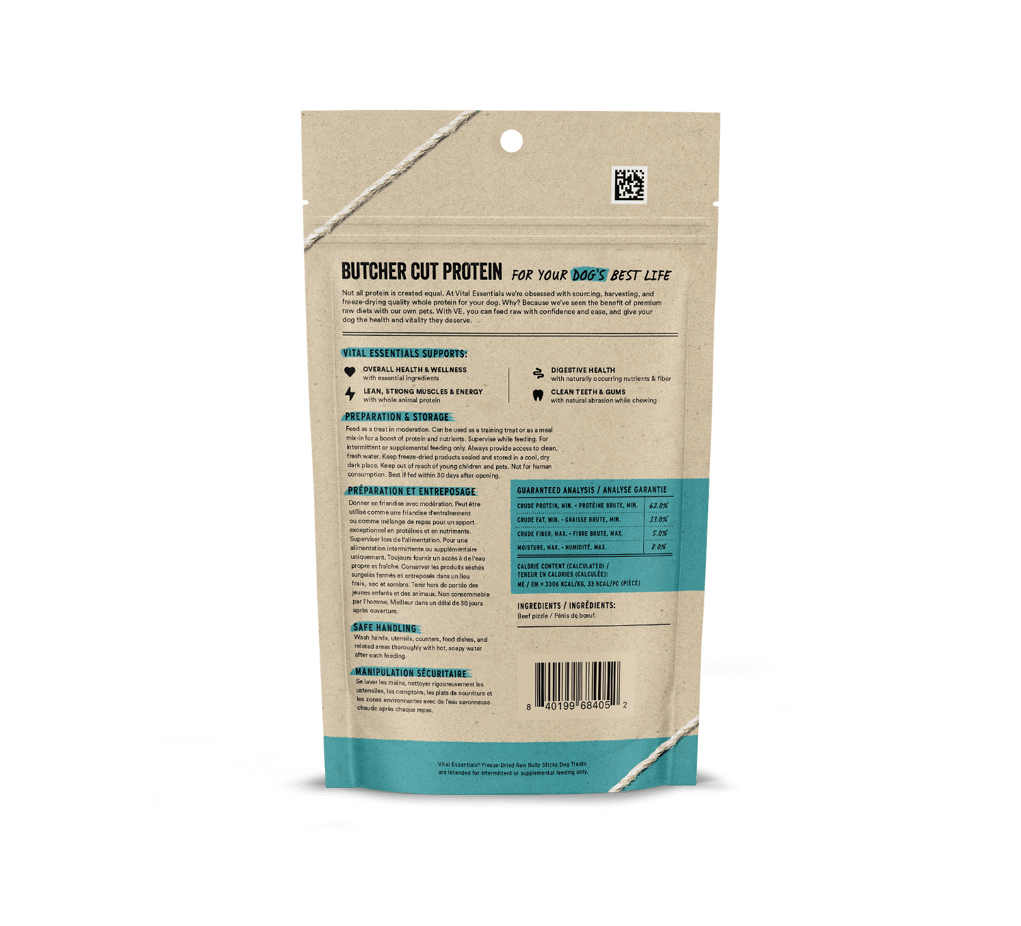 Vital Essentials Freeze-Dried Bully Stick 5 pack