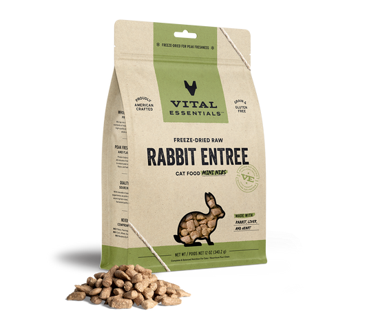 Vital Essentials Freeze-Dried Raw Rabbit Mini Nibs 12-oz