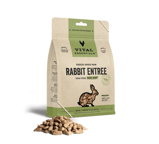 Vital Essentials Freeze Dried Rabbit Mini Nibs Dog Food 5.5oz