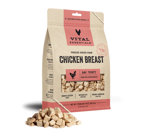 Vital Essentials Freeze Dried Chicken Breast Dog Treats 10oz