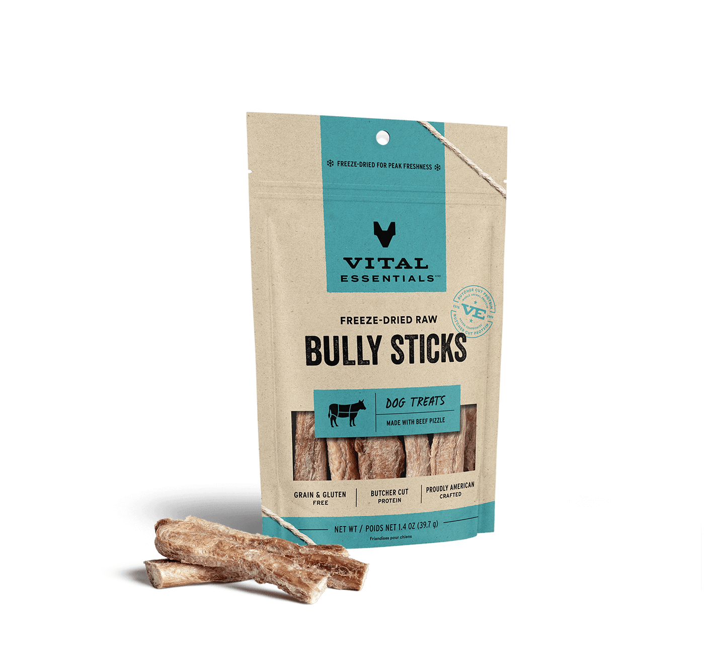 Vital Essentials Freeze-Dried Bully Stick 5 pack