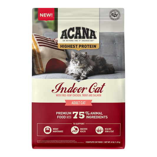 Acana Highest Protein Indoor Cat with Chicken, Trout and Salmon 4lb