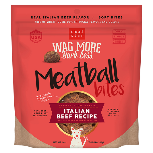 Cloud Star Wag More Bark Less Italian Beef Grain Free Meatballs 14oz