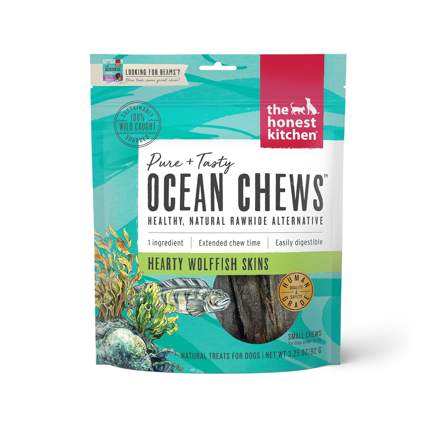 Honest Kitchen Ocean Chews Hearty Wolffish Skins