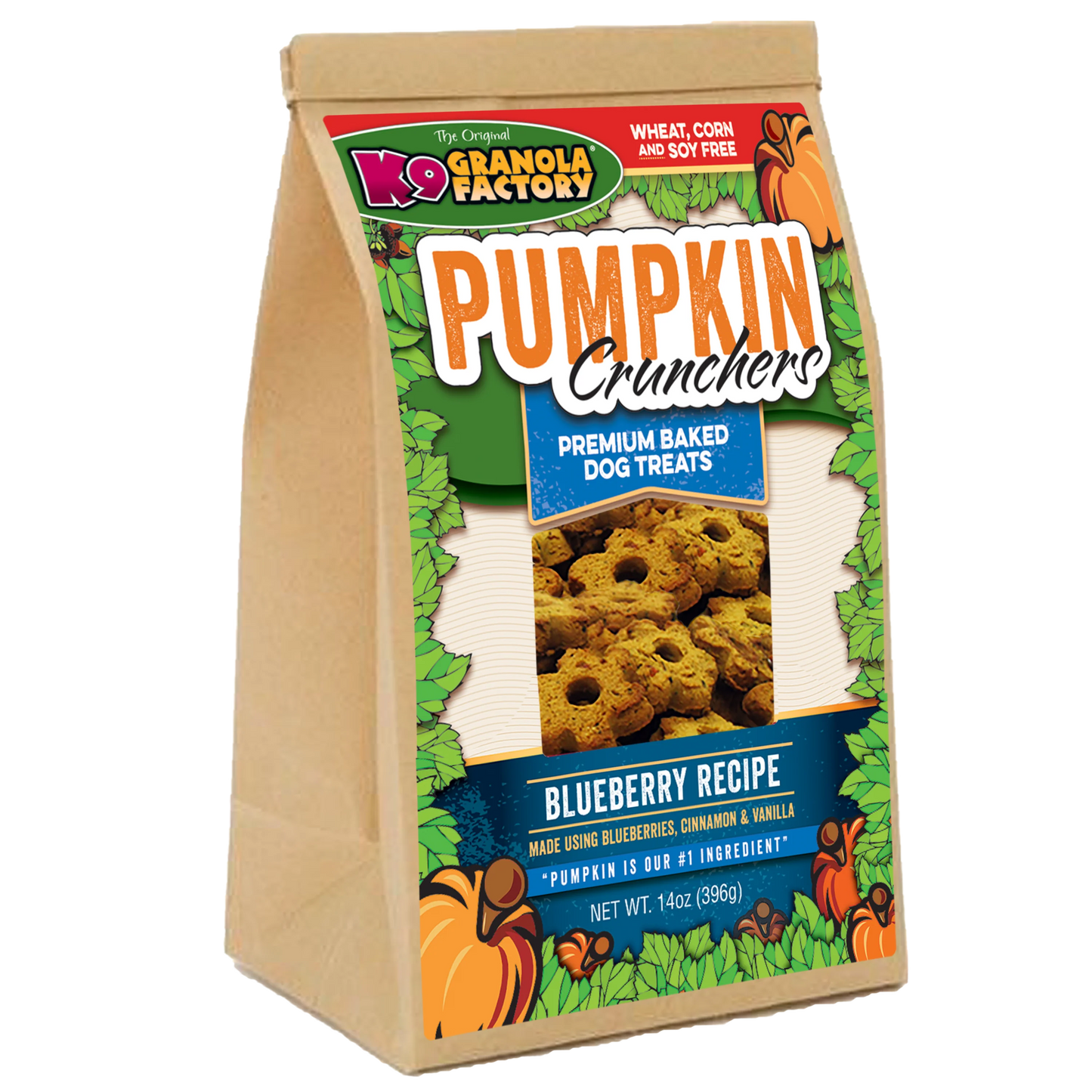 K9 Granola Pumpkin Crunchers Blueberry Treats 14-oz