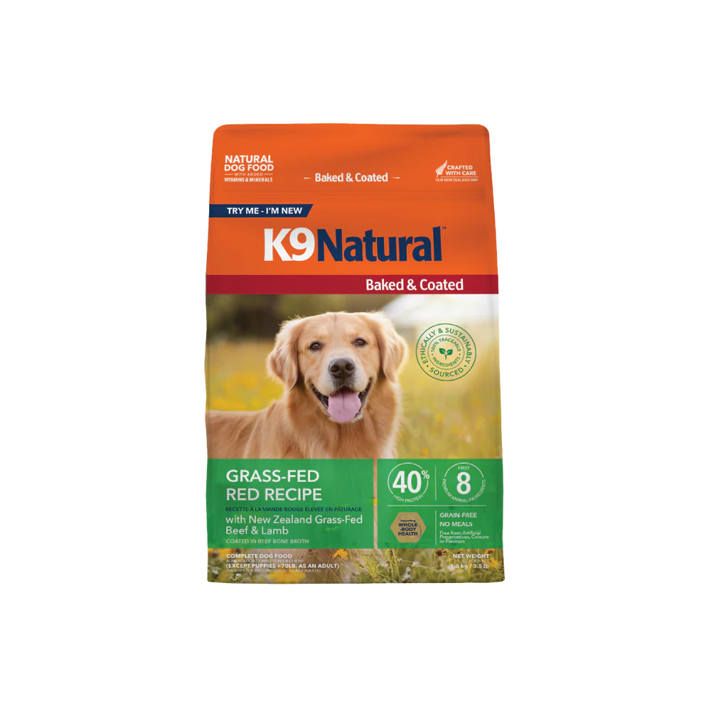K9 Natural Baked & Coated Grass Fed Red Recipe