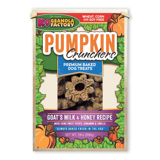 K9 Granola Factory Pumpkin Crunchers Goat Milk & Honey 14oz