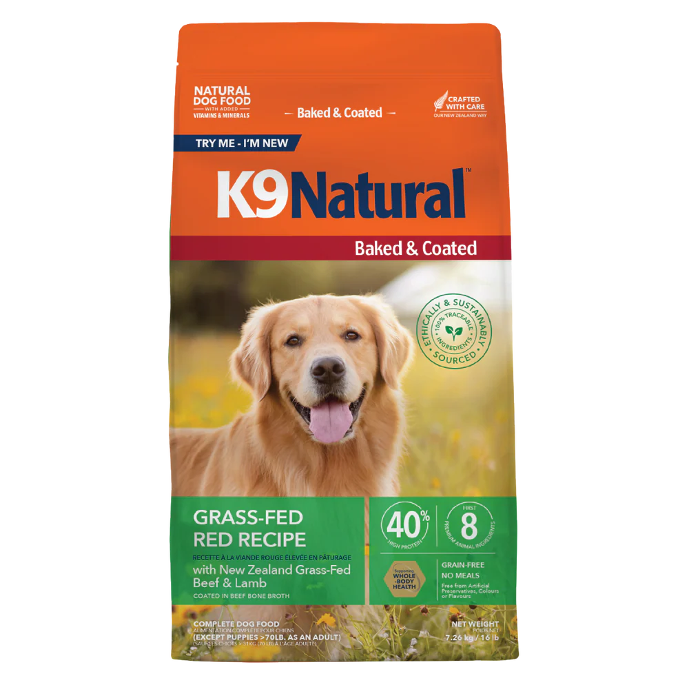 K9 Natural Baked & Coated Grass Fed Red Recipe