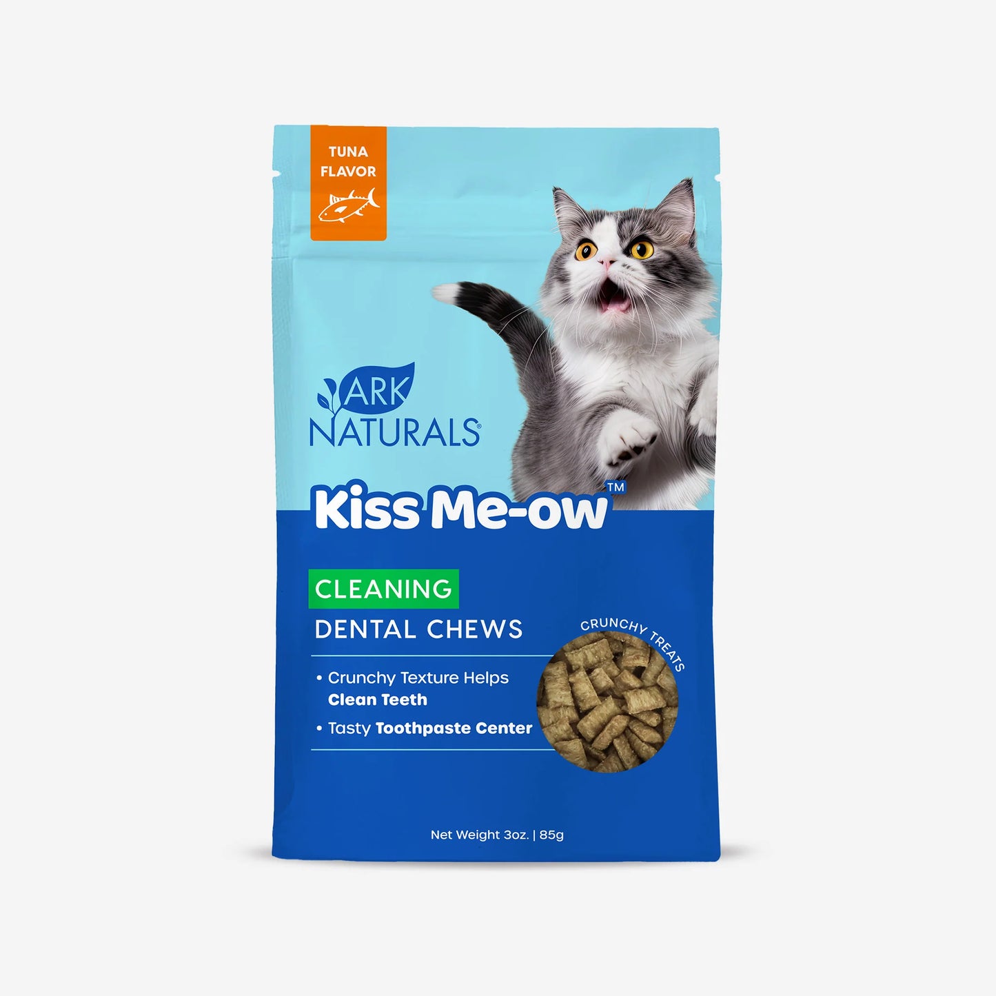 Ark Naturals Kiss Me-Ow Dental Cleaning Chews Tuna 3oz