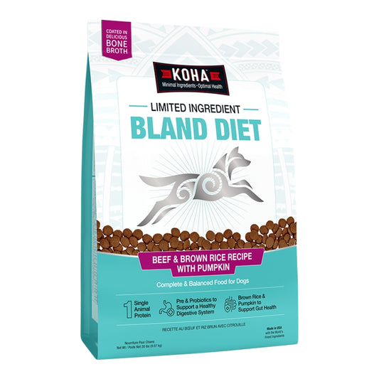 Koha Dog Limited Ingredient Bland Diet Beef & Brown Rice 20lb