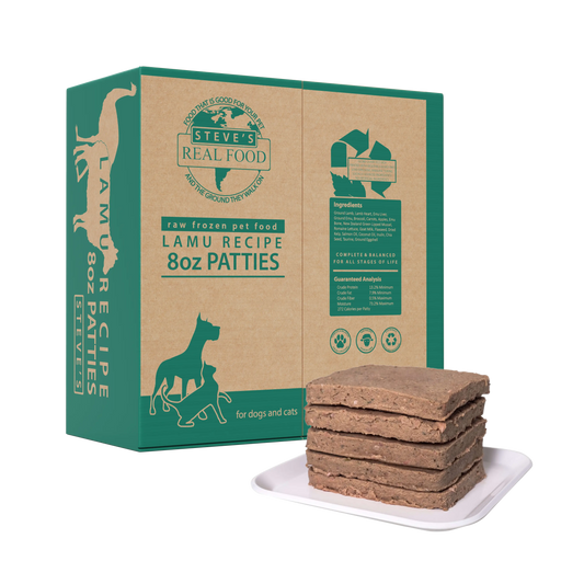 Steve's Real Food Frozen Lamu Patties Bulk 14lb