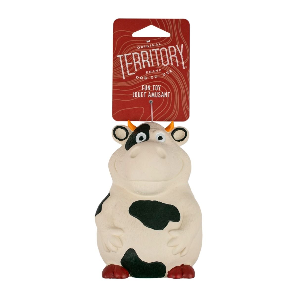 Territory Dog Toy Latex Cow 5.8"