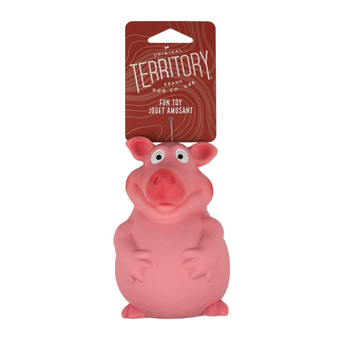 Territory Dog Toy Latex Pig 3.4"