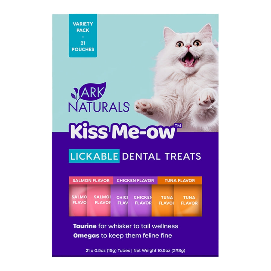 Ark Naturals Kiss Me-Ow Lickable Dental Treats Variety Pack 10.5oz