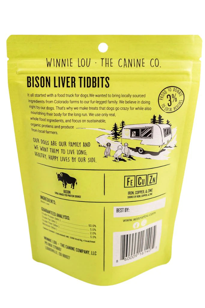 Winnie Lou Bison Liver Tidbits 2oz