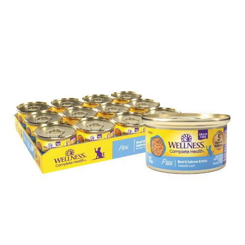 Wellness Beef & Salmon Canned Cat Food 5.5-oz