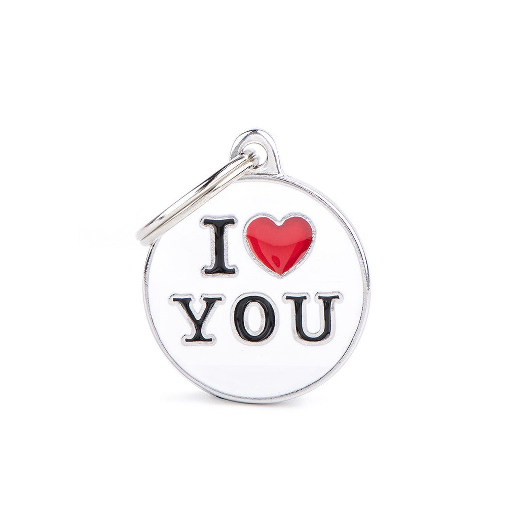 MyFamily Dog Tag Medium Circle I Love You