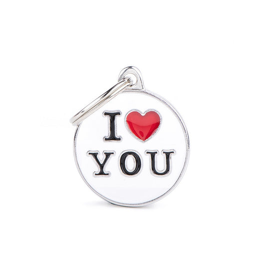 MyFamily Dog Tag Medium Circle I Love You