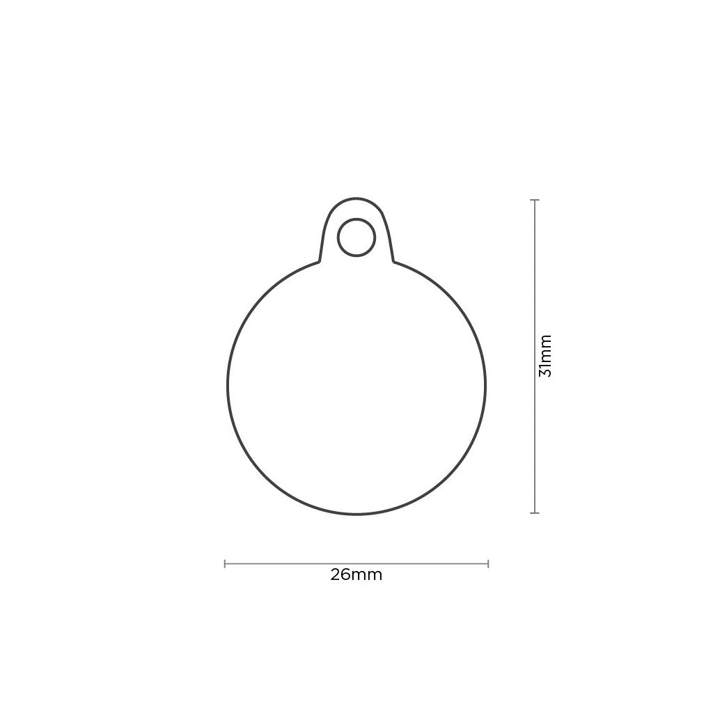 MyFamily Dog Tag Medium Circle I Love You