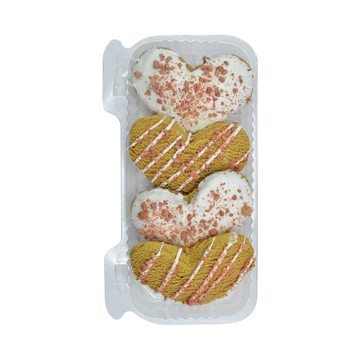 K9 Granola Factory 3" Jumbo Heart Shaped Gourmet Cookie 4pack