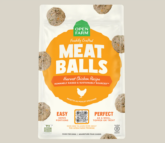 Open Farm Frozen Meatballs Harvest Chicken