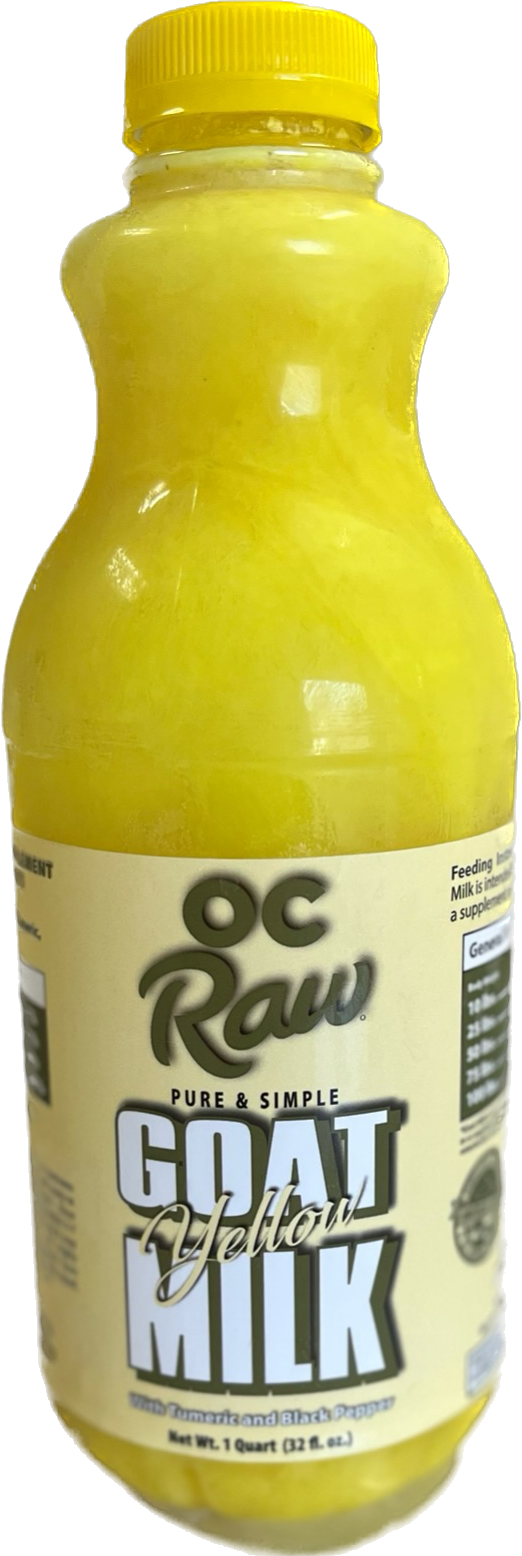 OC Raw Frozen Goat Milk Yellow with Turmeric & Black Pepper