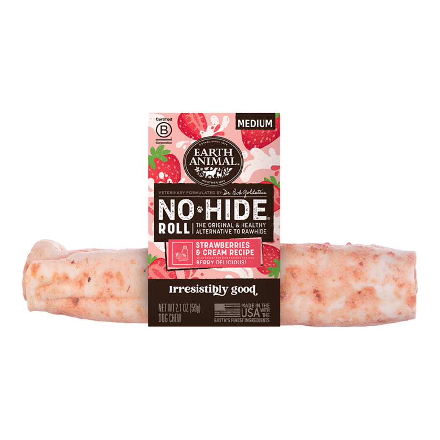 Earth Animal No Hide Strawberry Chew Medium 7in