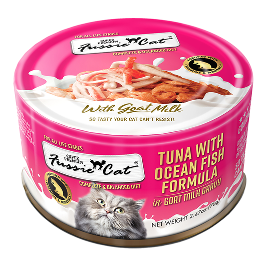 Fussie Cat Tuna with Oceanfish & Goat Milk 2.47oz