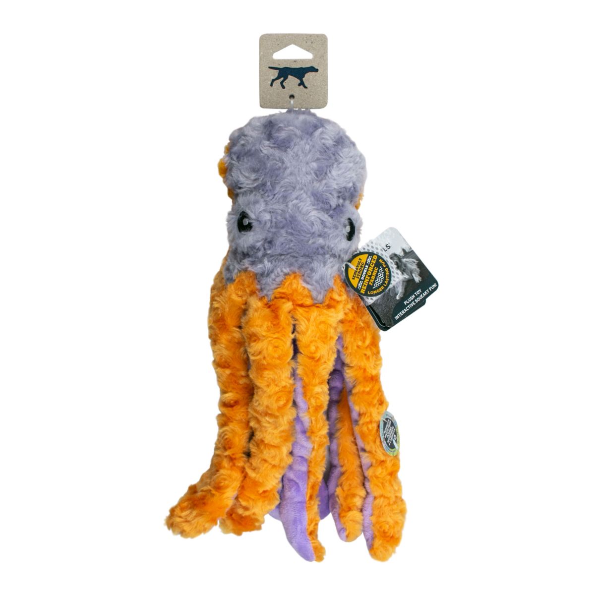 Tall Tails 14 In Octopus Rope Squeaker Crinkle Toy