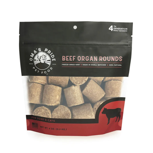Oma's Pride Freeze-Dried Beef Organ Rounds 1.5oz