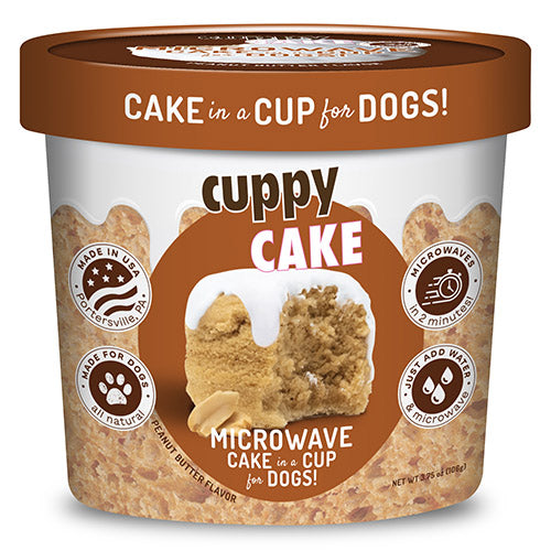 Cuppy Cake - Microwave Dog Cake in a Cup - Peanut Butter Flavor