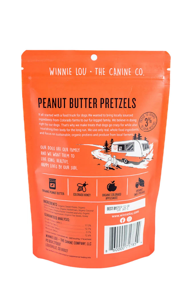 Winnie Lou Peanut Butter Pretzels 4oz