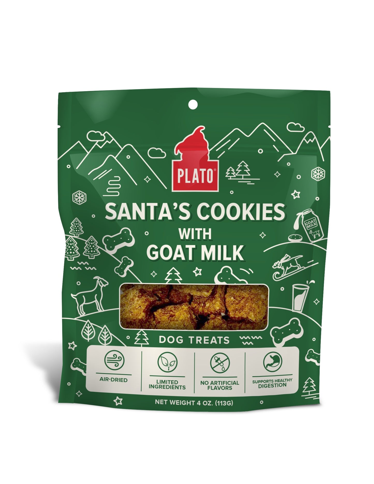 Plato Dog Santa's Cookies with Goat Milk 4oz