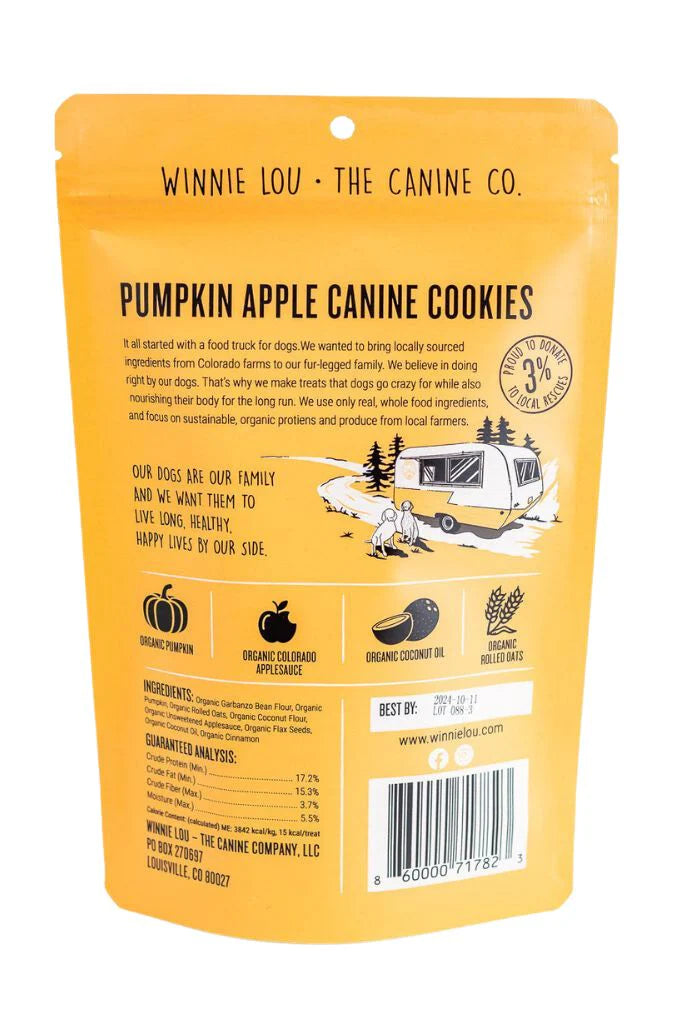 Winnie Lou Pumpkin Apple Canine Cookies 5oz