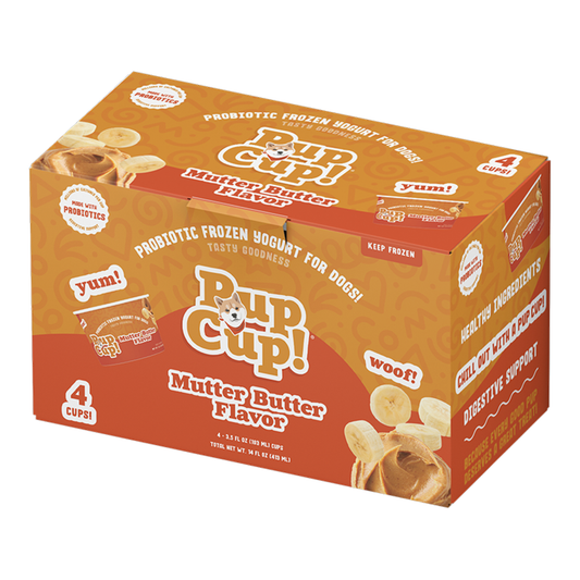 PupCup! Dog Frozen Yogurt Mutter Butter 3.oz 4 Pack