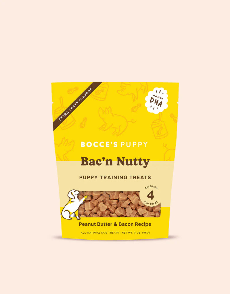 Bocce's Bakery Puppy Training Treats Bac'n Nutty 3oz