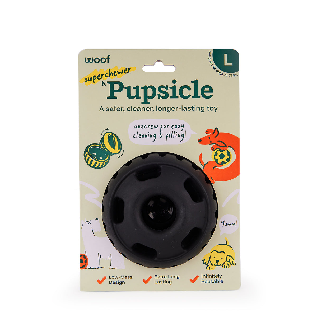 Woof Pupsicle Power Chewer Black