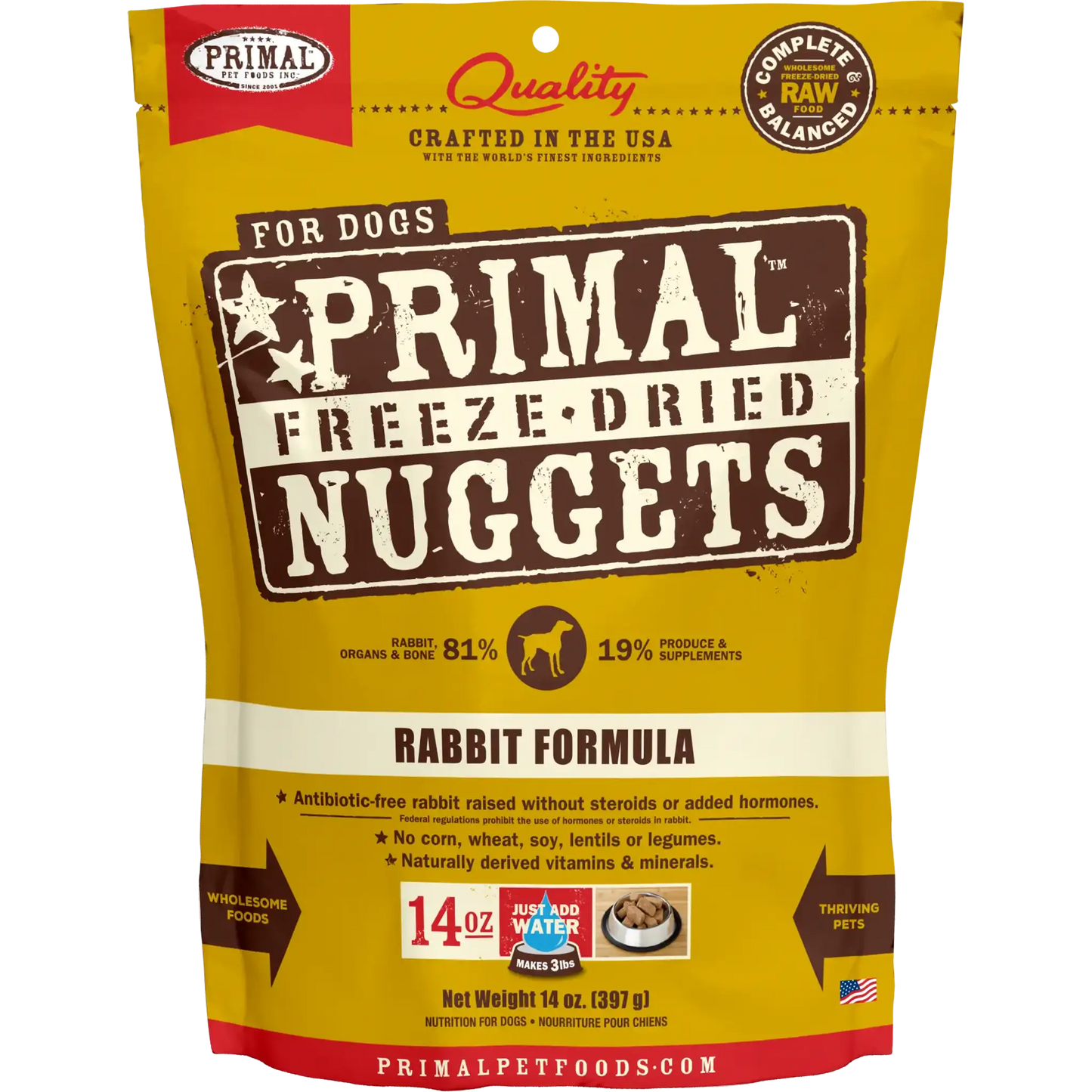 Primal Freeze Dried Raw Dog Food Rabbit Recipe