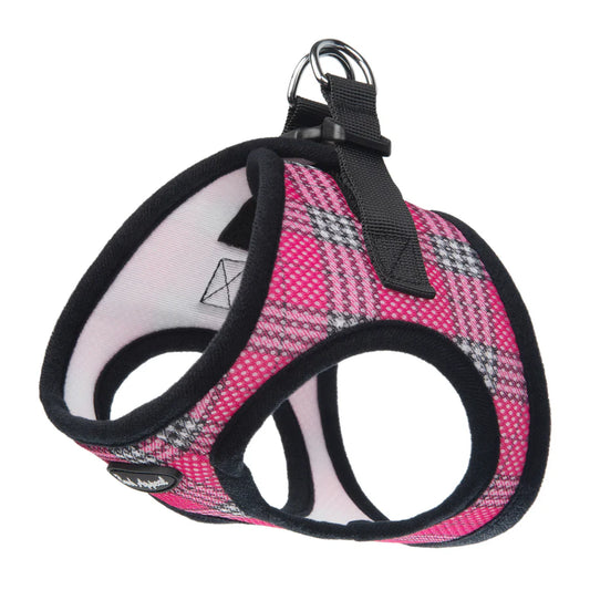 Bark Appeal Raspberry Plaid Step In Harness