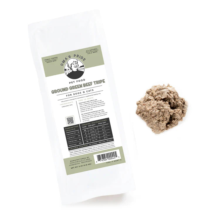 Oma's Pride Frozen Green Beef Tripe 1lb