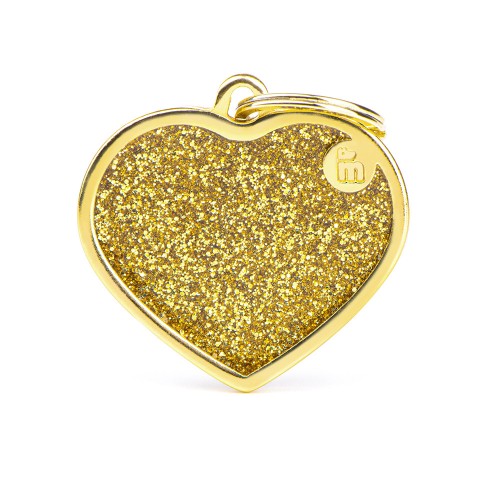 MyFamily Glitter Heart ID Tag