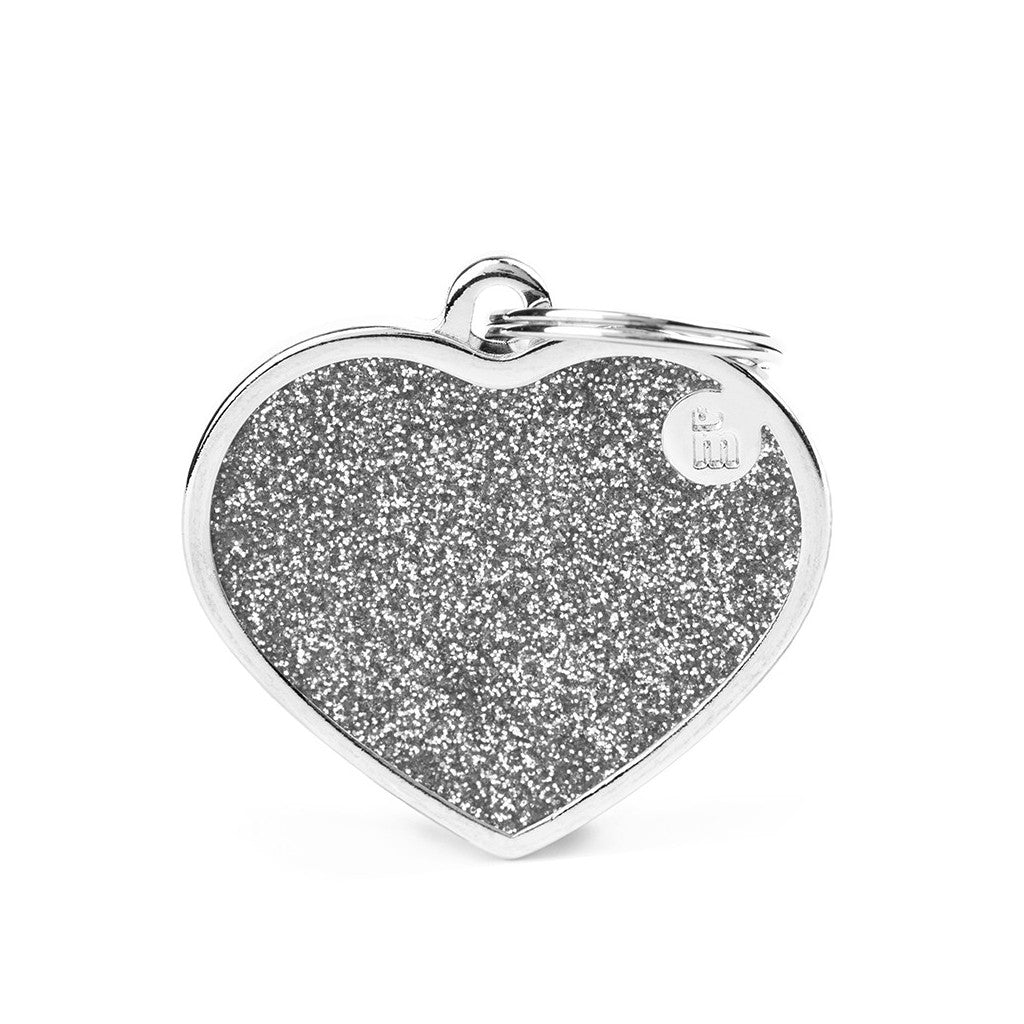 MyFamily Glitter Heart ID Tag