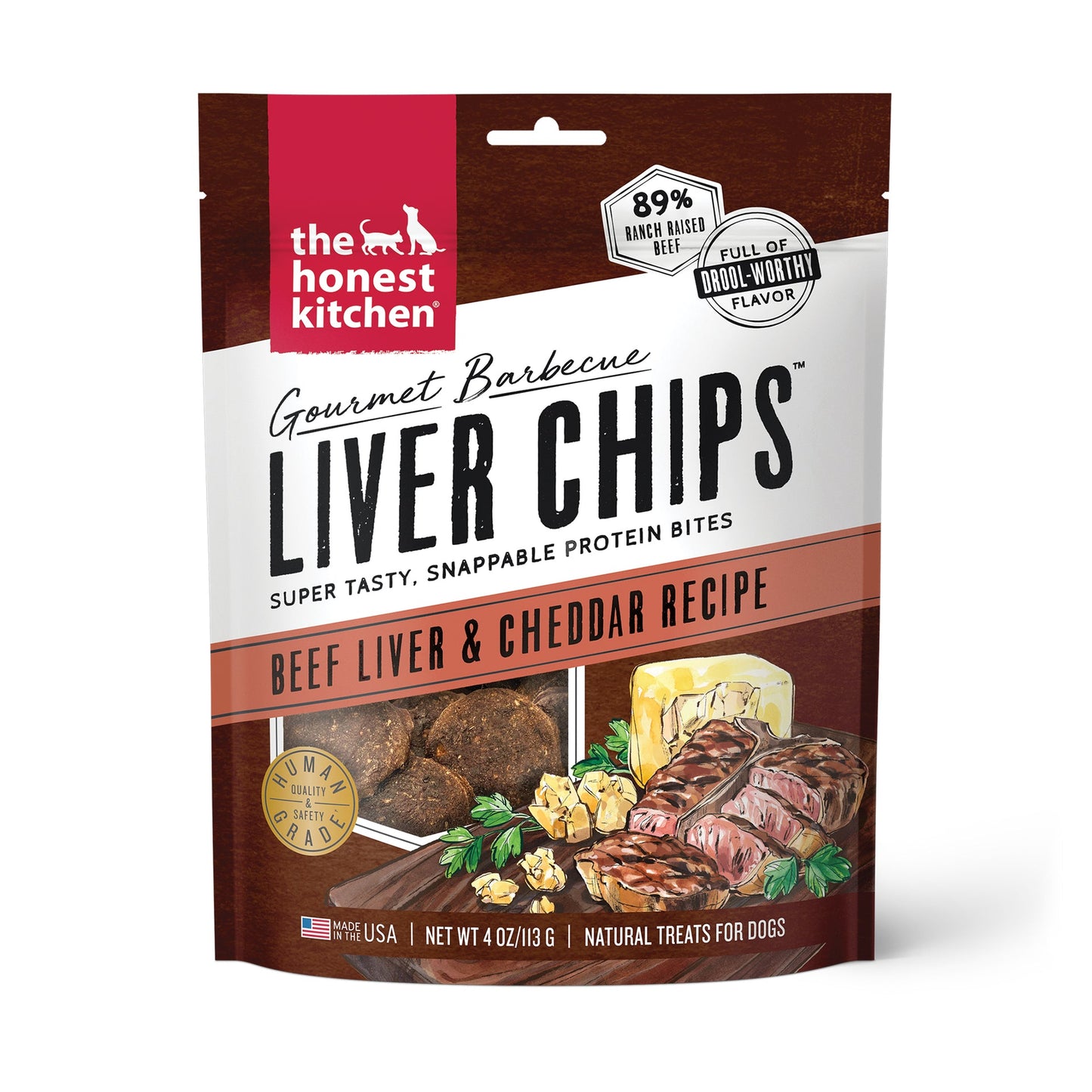 Honest Kitchen Beef Liver & Cheddar Chips 4 oz