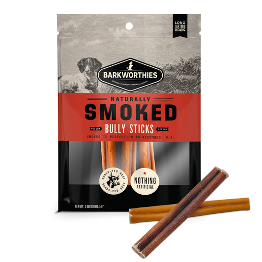 Barkworthies Smoked Bully Sticks 5-6" 3 Pack