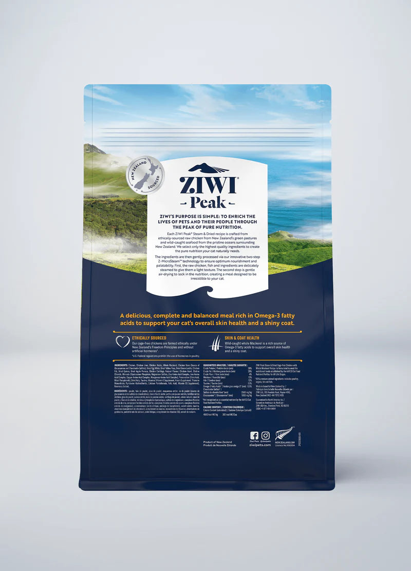 Ziwi Peak Cat Steam & Dried Chicken Mackerel 1.8lb