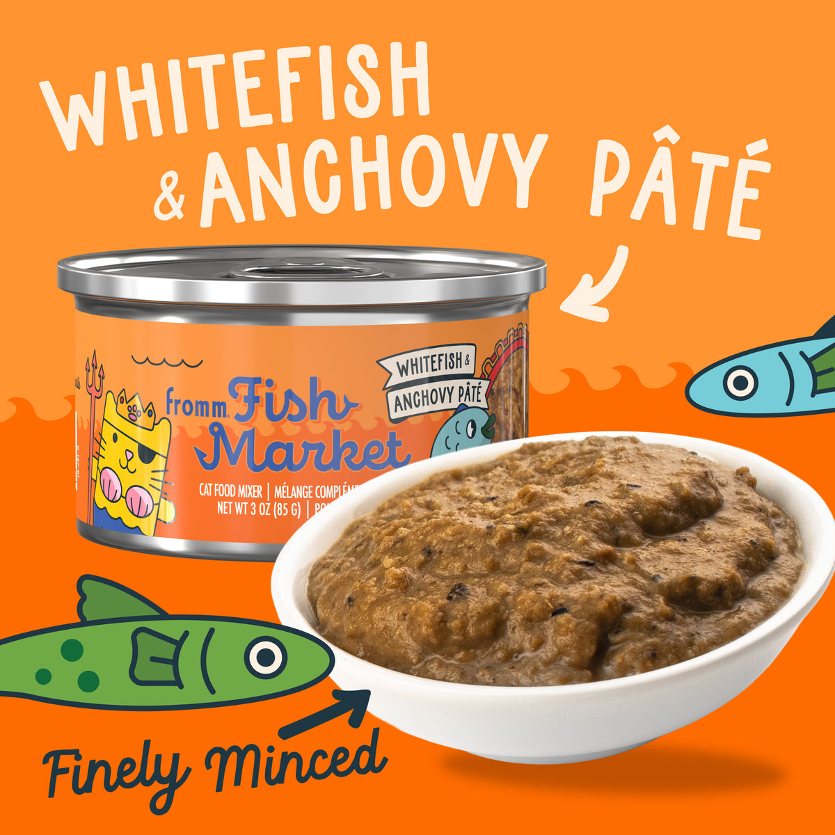Fromm Fish Market Whitefish and Anchovy Pate Food Mixer 3oz