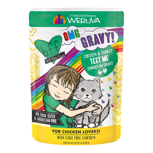 Weruva BFF OMG Text Me Chicken & Turkey Pouch 2.8oz