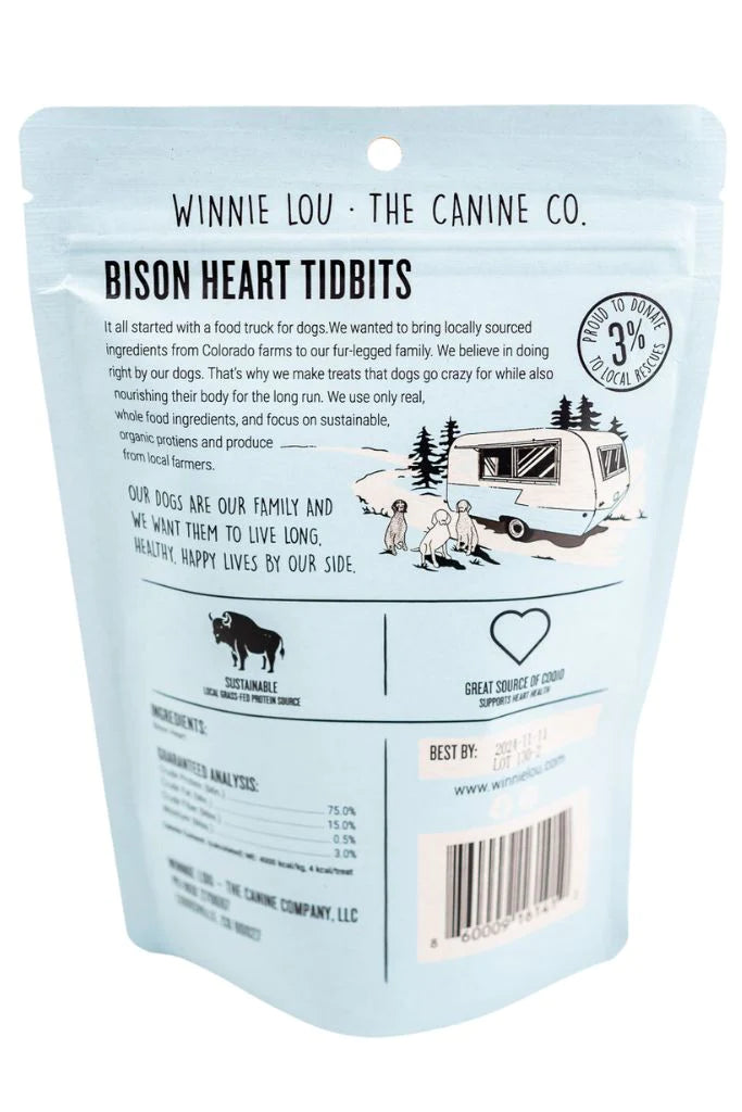 Winnie Lou Bison Heart Tidbits 2oz