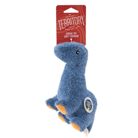 Territory Plush Brontosaurus Squeaker Dog Toy