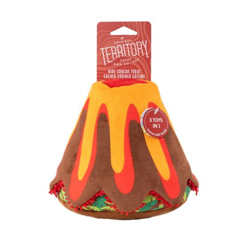 Territory 3-in-1 Volcano Puzzle Fetch Dog Toy